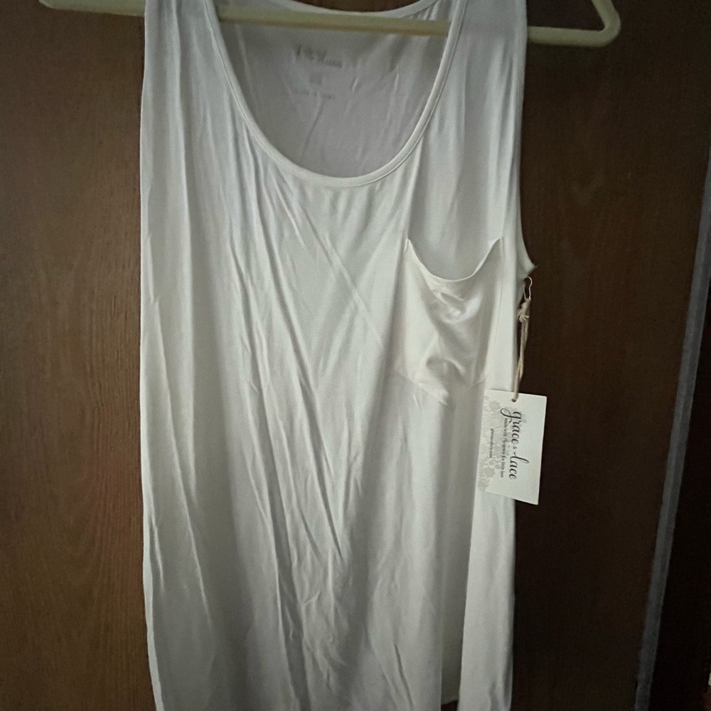 Grace & Lace Classic White Tank Top